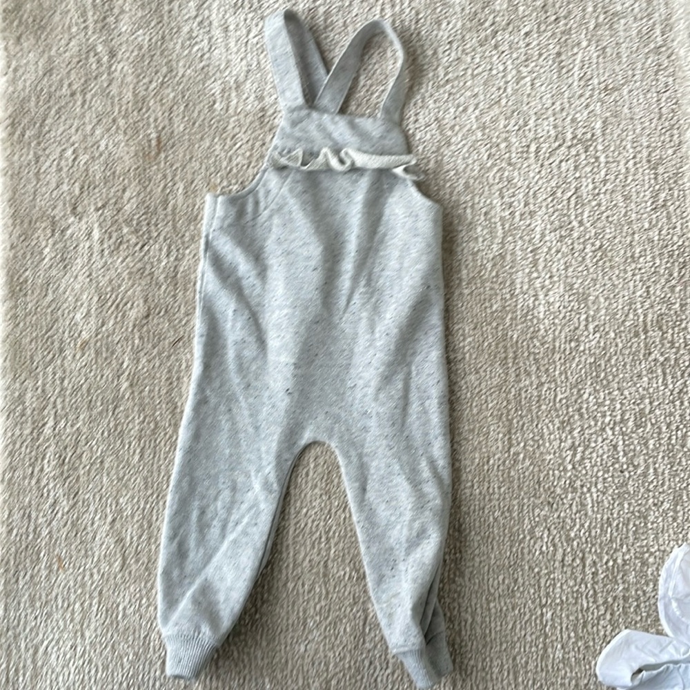 Dip 18-24 month grey silver shiny overalls